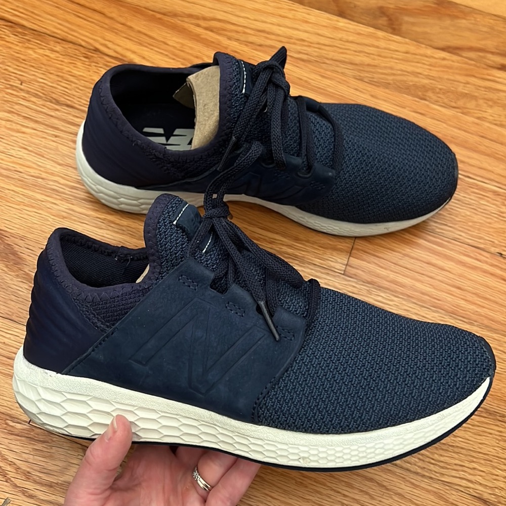 New Balance Navy Blue Athletic Sneakers with White Sole
